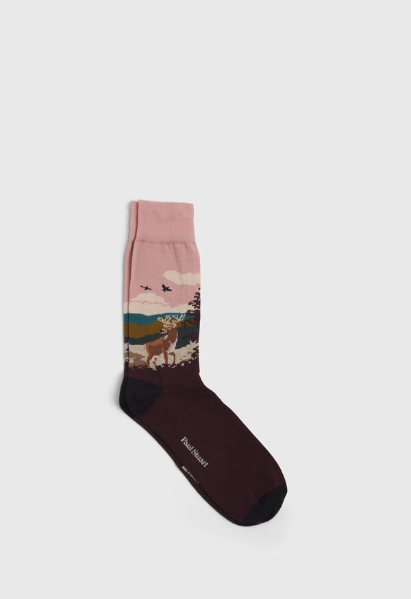 Paul Stuart Deer Scene Sock, image 1