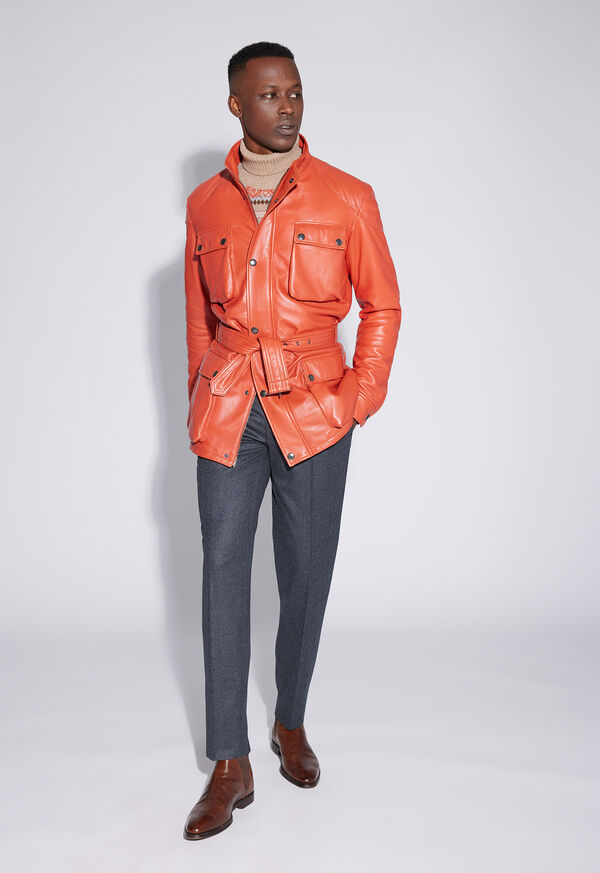 Paul Stuart Paprika Leather Field Jacket Look, image 1