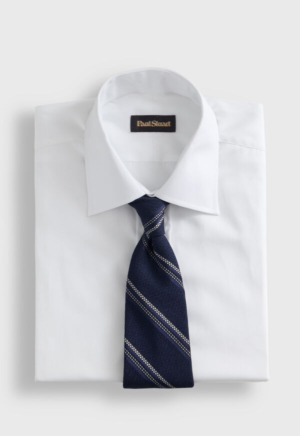 Paul Stuart Silk Grenadine Stripe Tie, image 2
