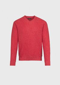 Paul Stuart Classic Alpaca Links V-Neck Sweater, thumbnail 7
