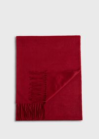 Paul Stuart Cashmere Solid Color Scarf with Embroidered Logo, thumbnail 12