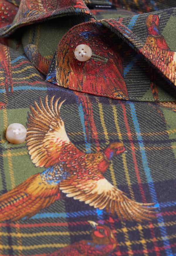 Paul Stuart Pheasant Plaid Brushed Cotton Shirt, image 2