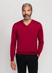 Paul Stuart Cashmere and Silk V-Neck Sweater, thumbnail 1