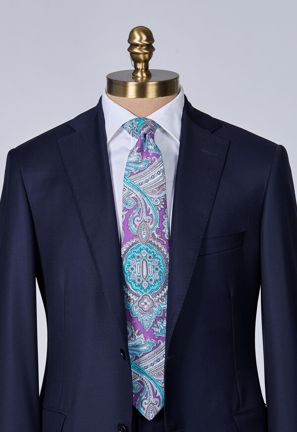 Paul Stuart Silk Twill Paisley Print Tie, image 2