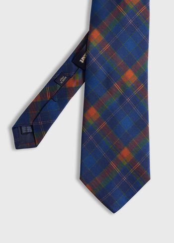 Paul Stuart Printed Silk Madder Plaid Tie