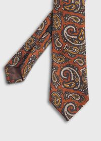 Paul Stuart Printed Wool Paisley Tie, thumbnail 1