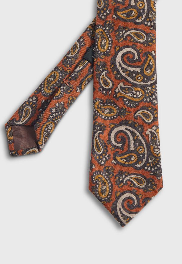 Paul Stuart Printed Wool Paisley Tie, image 1