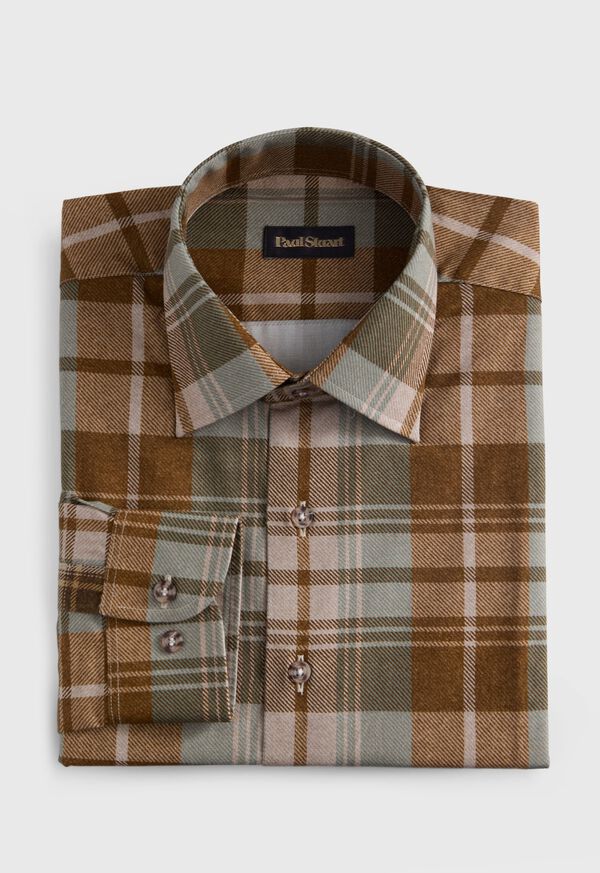 Paul Stuart Printed Plaid Sport Shirt, image 1