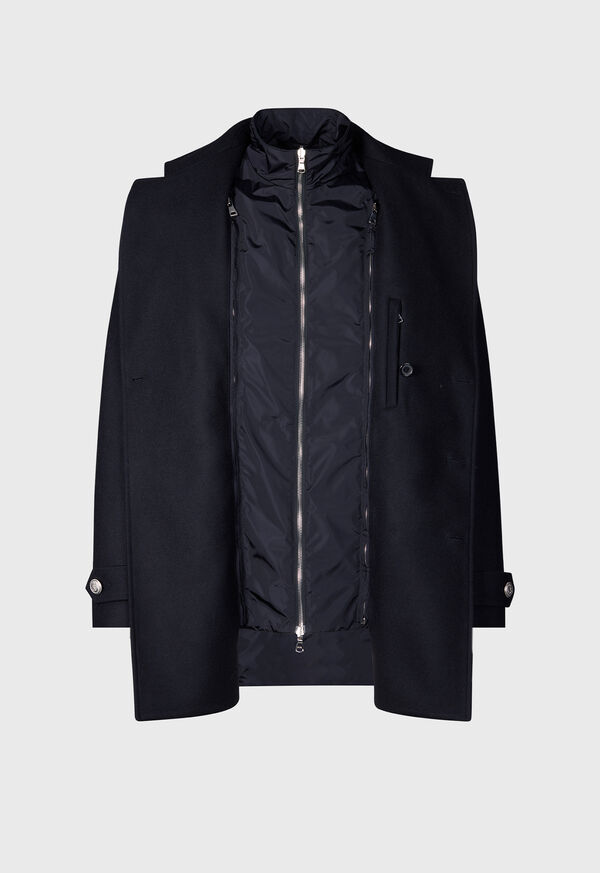 Paul Stuart Double Breasted Wool Coat & Detachable Jacket, image 3