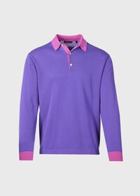 Paul Stuart Cotton Long Sleeve Polo, thumbnail 1
