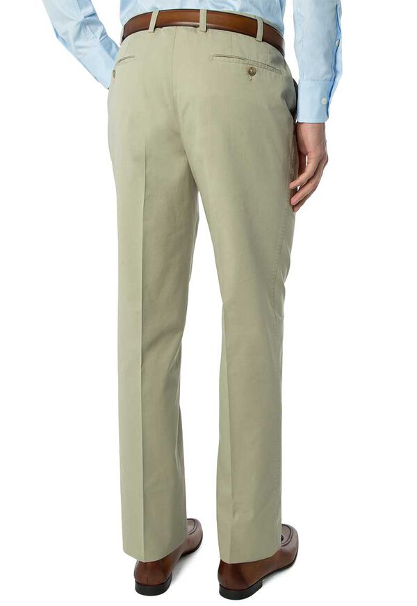 Paul Stuart Khaki Cotton Stretch Trouser, image 2