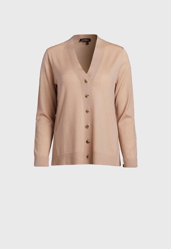 Paul Stuart Lightweight Wool Button Front Cardigan, image 1