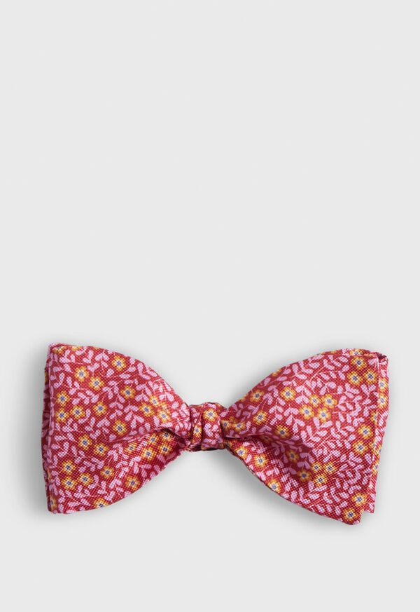 Paul Stuart Printed Silk Floral Bow Tie, image 1
