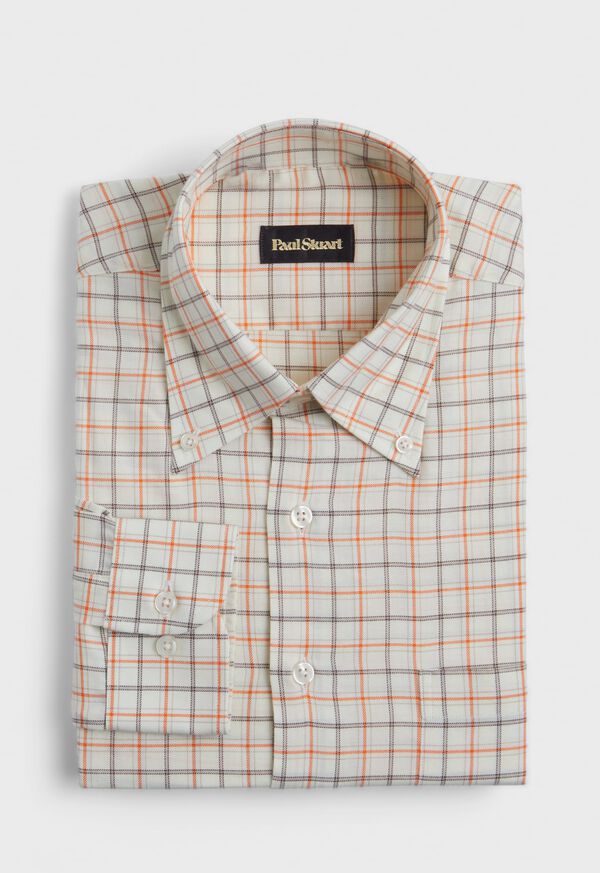 Paul Stuart Plaid Flannel on Cream Ground Sport Shirt, image 1