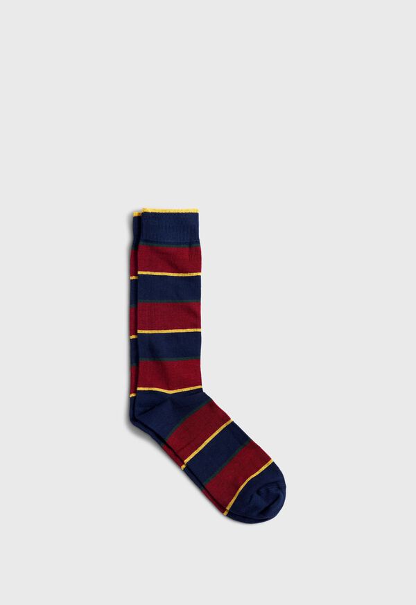 Paul Stuart Cotton Regimental Stripe Sock, image 1