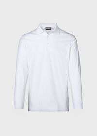 Paul Stuart Mercerized Cotton Long Sleeve Polo Shirt, thumbnail 1