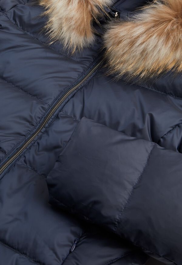 Paul Stuart Puffer Coat with Hood & Fur Trim, image 2