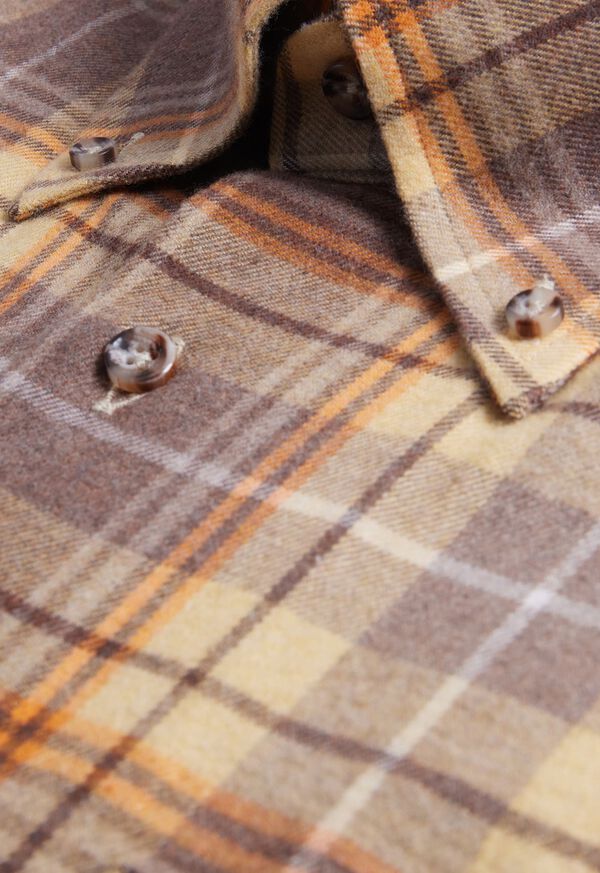 Paul Stuart Flannel Plaid Sport Shirt, image 3