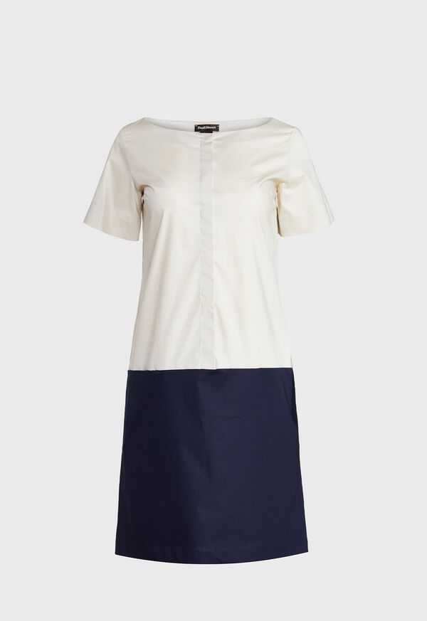 Paul Stuart Poplin Colorblock Dress, image 1