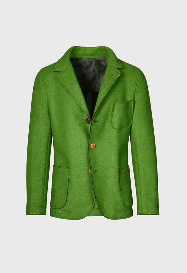 Paul Stuart Wool Knit Raw Edge Jacket