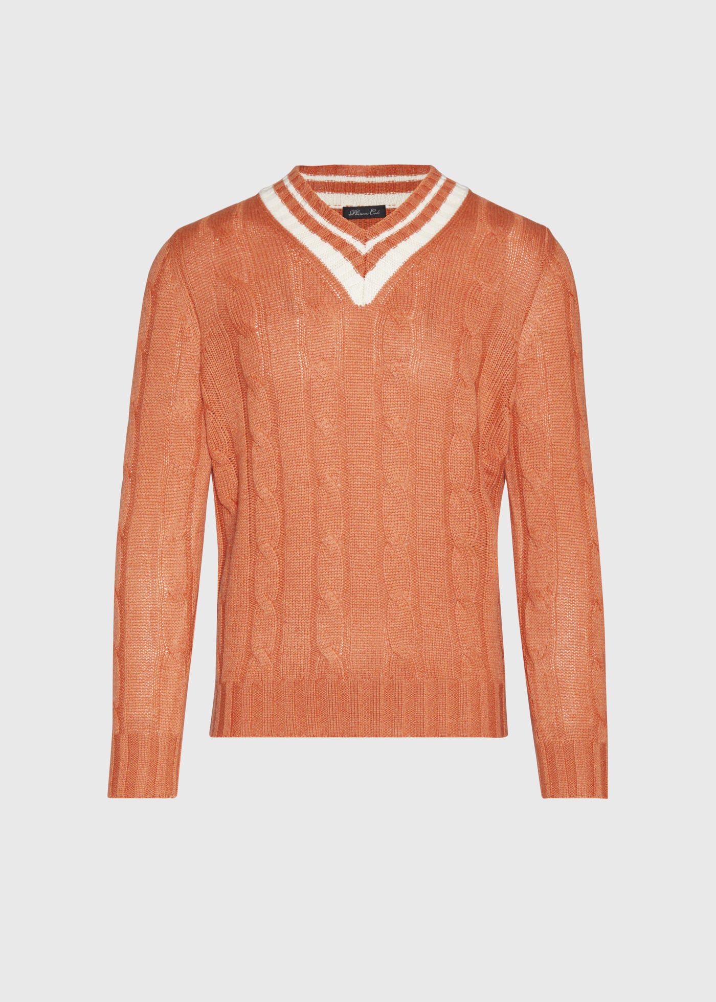 cable knit tennis sweater