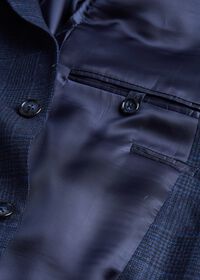 Paul Stuart Navy Plaid Cashmere Sport Jacket, thumbnail 3