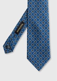 Paul Stuart Printed Silk Jacquard Small Pine Tie, thumbnail 1