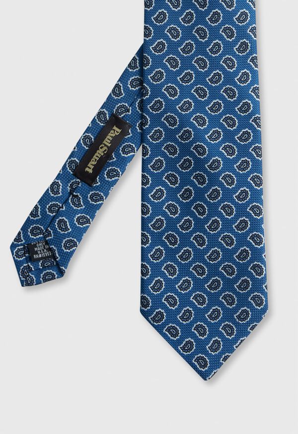Paul Stuart Printed Silk Jacquard Small Pine Tie, image 1