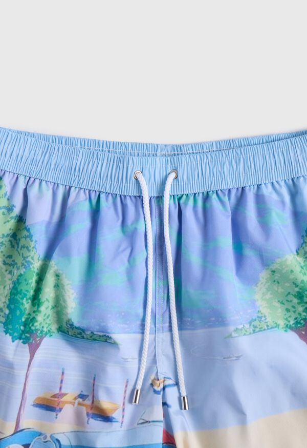Paul Stuart Lake Como Vintage Car Swim Trunk, image 2