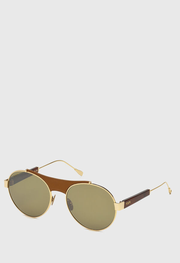 Paul Stuart Tod's Gold Titanium Sunglasses