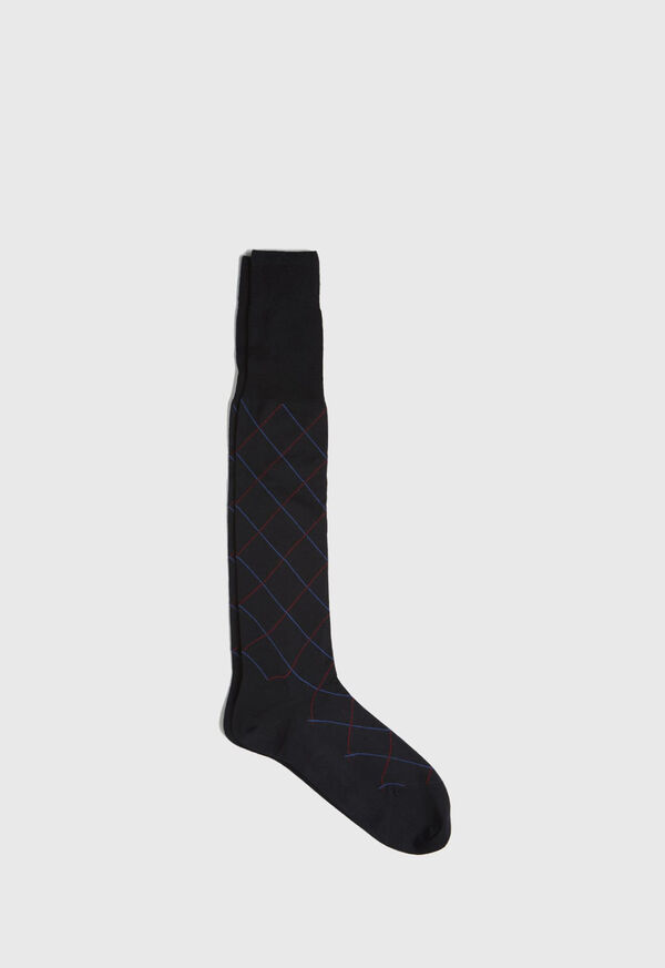 Paul Stuart Wool Lattice Pattern Sock, image 1