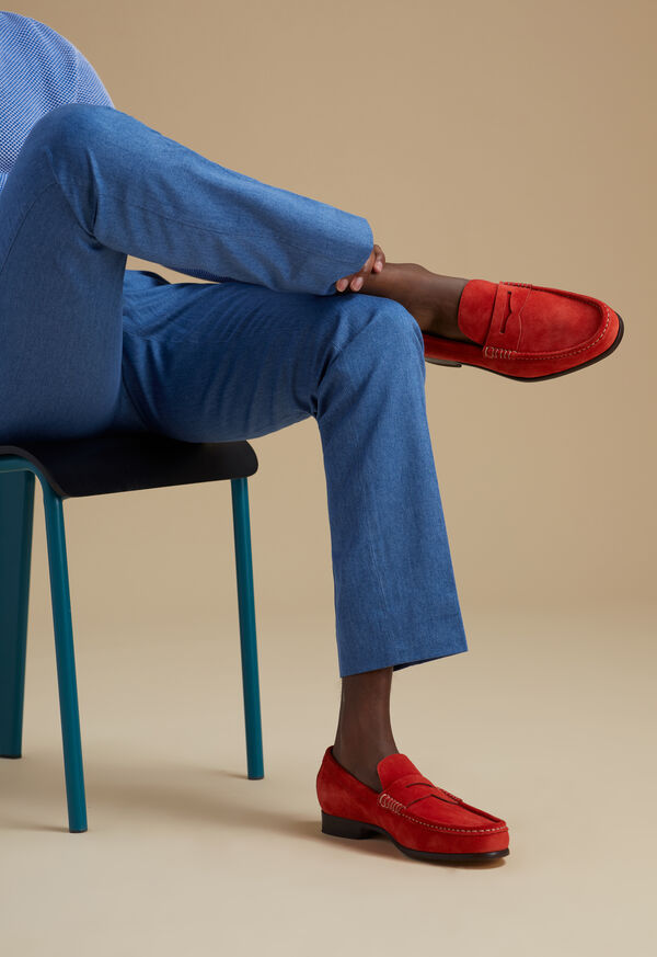 Paul Stuart The Red Mason Loafer & Blue Pant, image 1