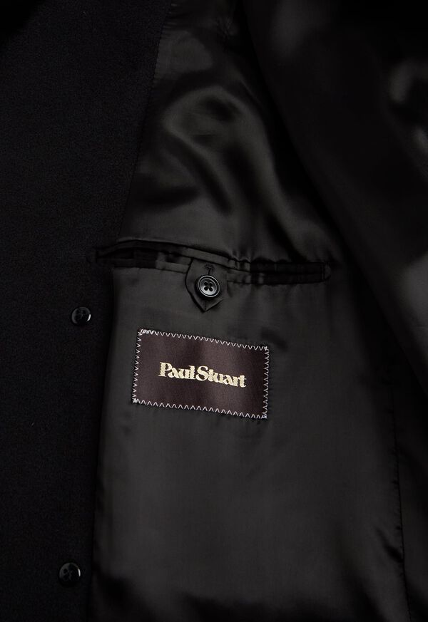 Paul Stuart Cashmere Double Breasted Overcoat with Rabbit Fur Collar, image 5