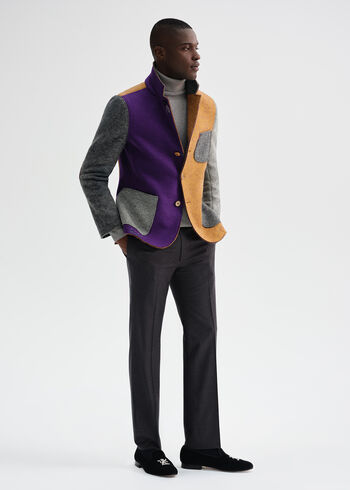 Paul Stuart Colorblock Raw Edge Jacket