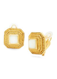 Paul Stuart Julie Vos Luxor Clip-On Earring with Mother of Pearl, thumbnail 1