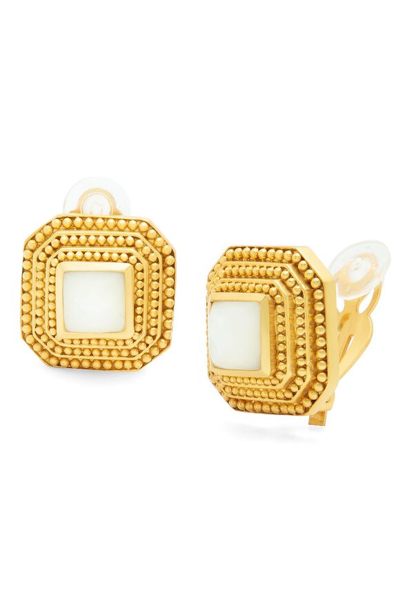 Paul Stuart Julie Vos Luxor Clip-On Earring with Mother of Pearl, image 1