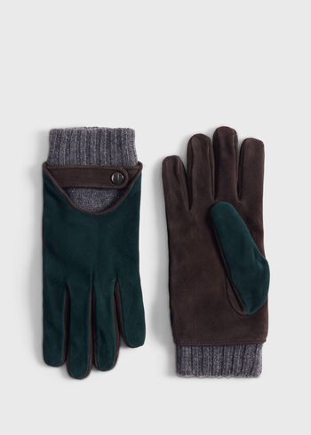 Paul Stuart Suede Driving Glove with Cashmere Inset