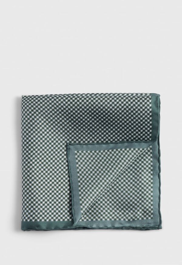 Paul Stuart Printed Silk Houndstooth Pocket Square, image 1