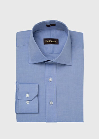 Paul Stuart Blue Cotton Slim Fit Dress Shirt