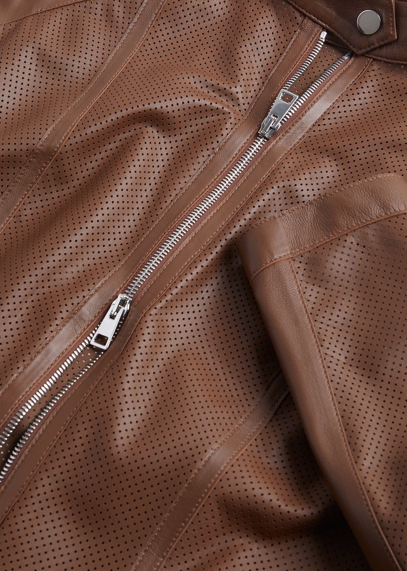 Perforated Leather Jacket