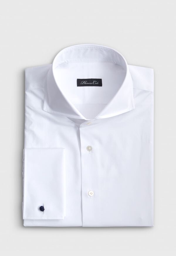 Paul Stuart White Poplin Dress Shirt with French Cuff, image 1