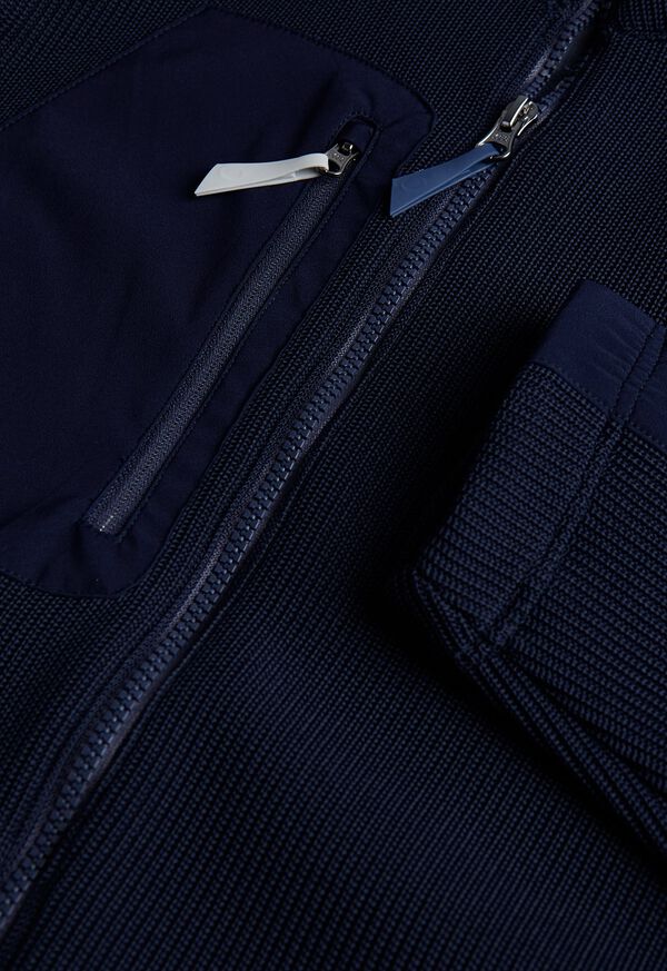 Paul Stuart Sweater Knit Jacket with Microfiber Front and Back Panel, image 2