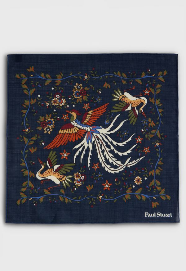 Paul Stuart Woodland Print Pocket Square, image 2