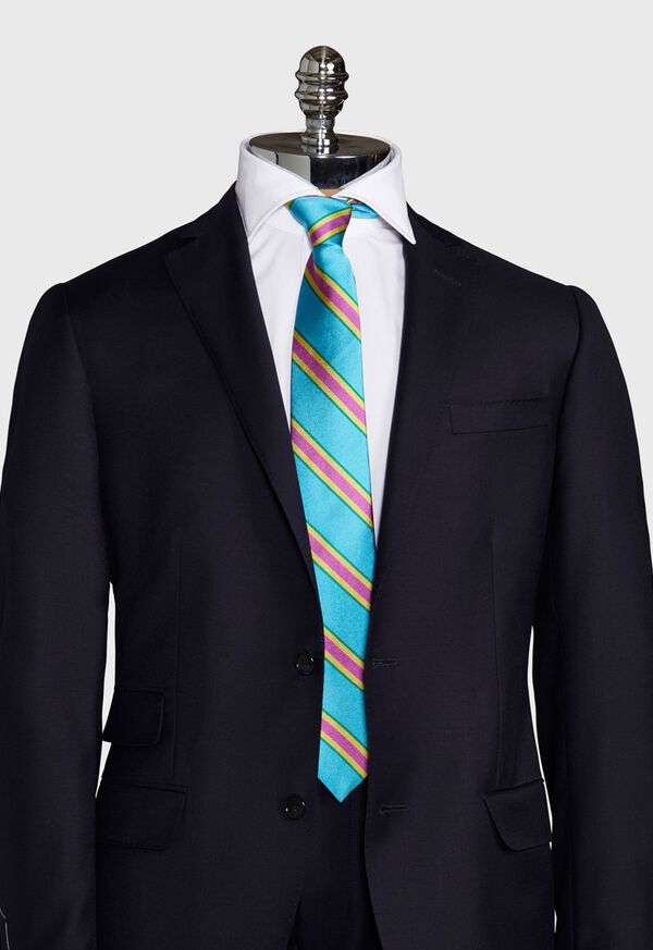 Paul Stuart Regimental Stripe Silk Tie, image 2