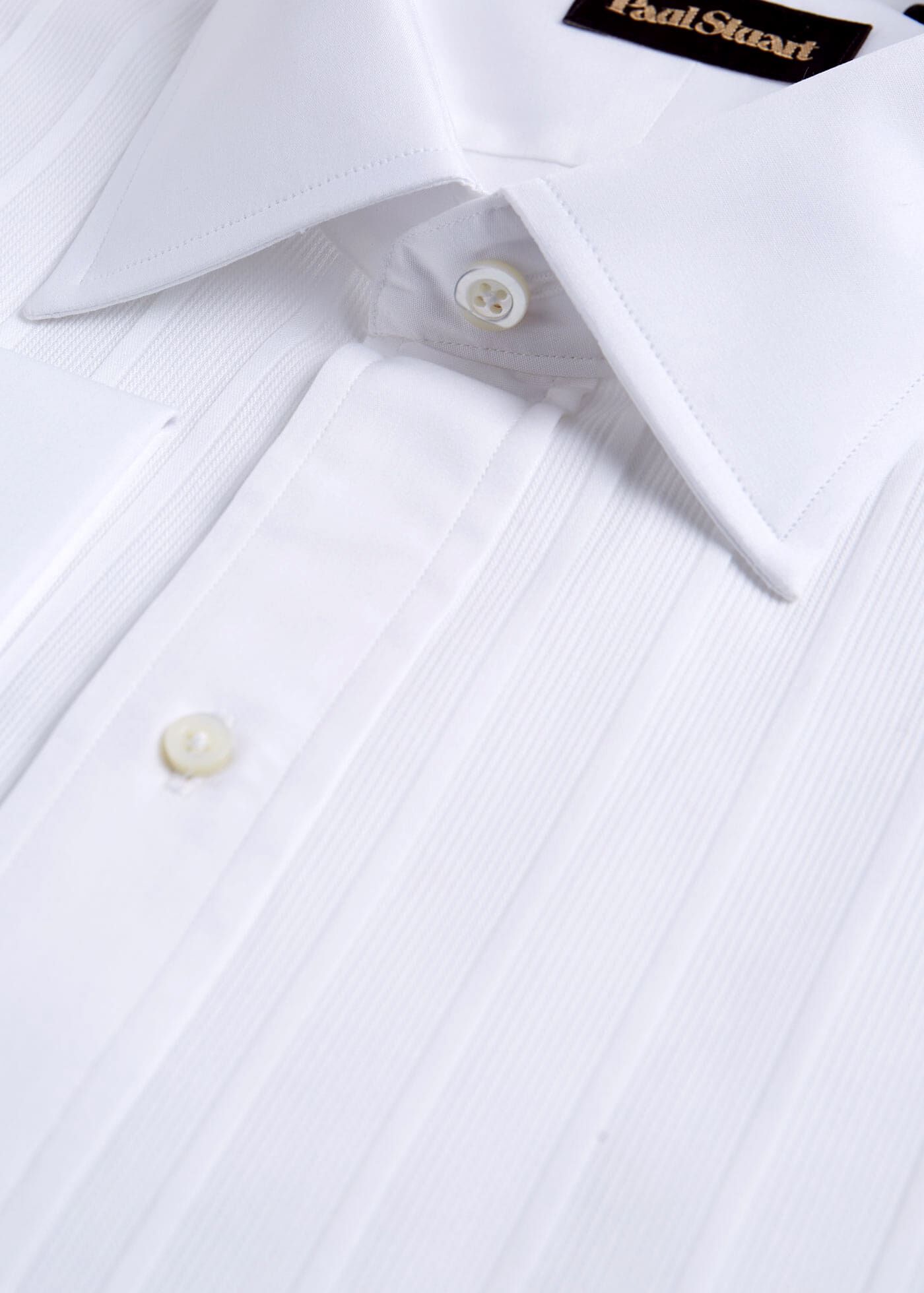 Fancy Pleated Front Cotton Formal Shirt