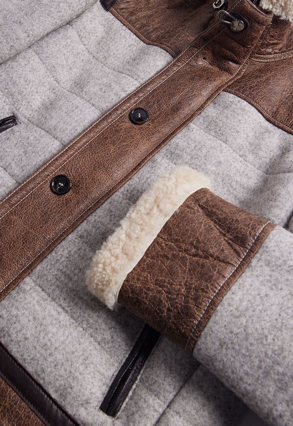 Paul Stuart Quilted Jacket with Suede & Shearling, image 3
