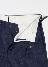 Paul Stuart Mid Blue Pane Wool Suit, thumbnail 6
