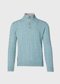Paul Stuart Mock Neck Cable Sweater, thumbnail 1
