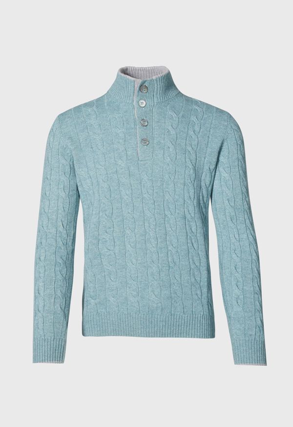 Paul Stuart Mock Neck Cable Sweater, image 1