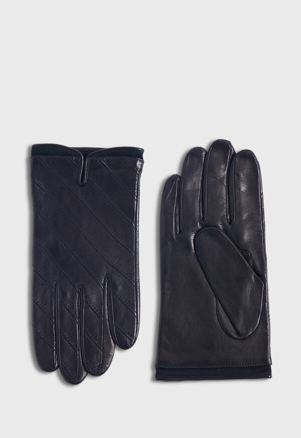 Paul Stuart Nappa Leather Glove with Diagonal Stitching, image 1